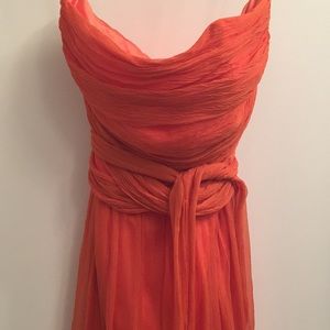 DVF orange dress